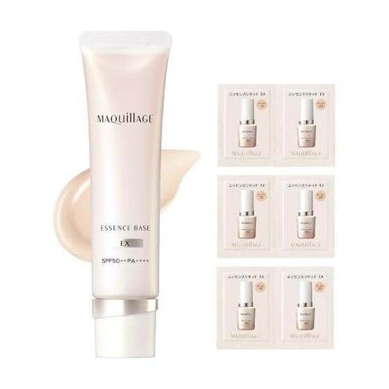 MAQUILLAGE Makeup Base Base Makeup Set Essence Base EX Pure Ivory + Foundation Sample Included 30g SPF50+ PA++++ Creamy Gloss Transparent Makeup