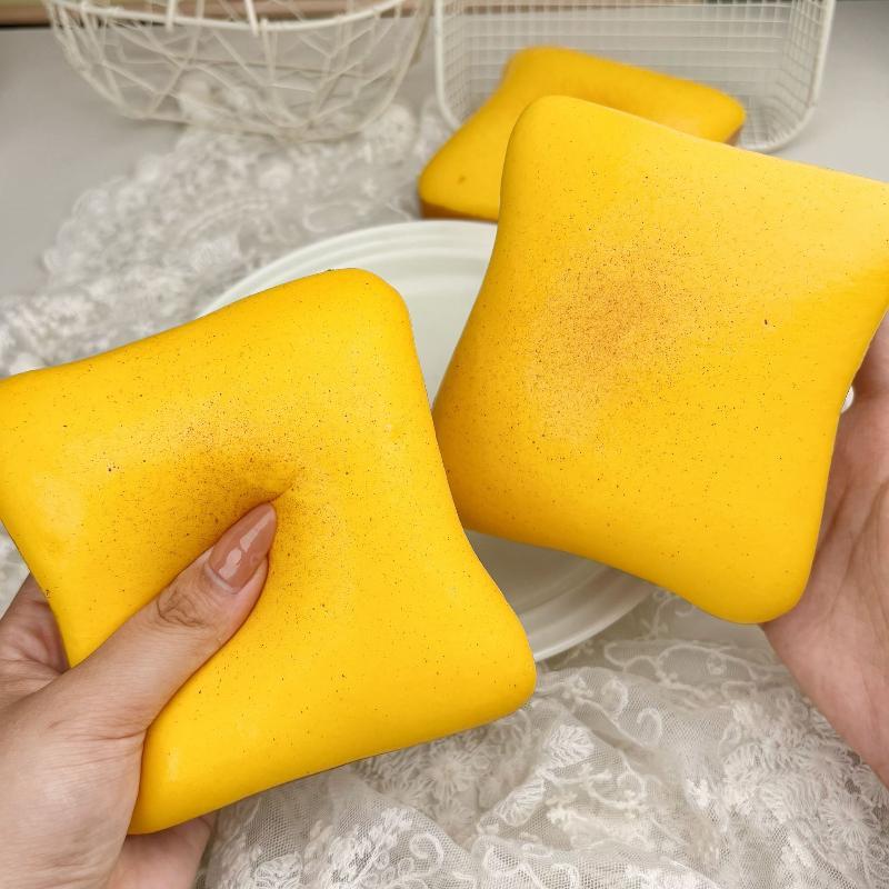 Toast Bread Slow Rising Squeeze Toy Soft Fidget Toy Perfect Easter Basket Stuffer for Kids Stress Relief
