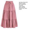Sommer Boho Strandrock Damen Hoher Bund Mehrlagig A-Linie Maxi Langrock Lässig Fließend Schwingend Falten