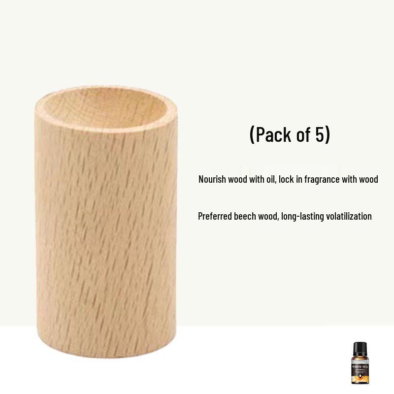 Wooden Cylindrical Mosquito Repellent Diffuser - Long-lasting Scent for Bedroom, Wardrobe, or Car