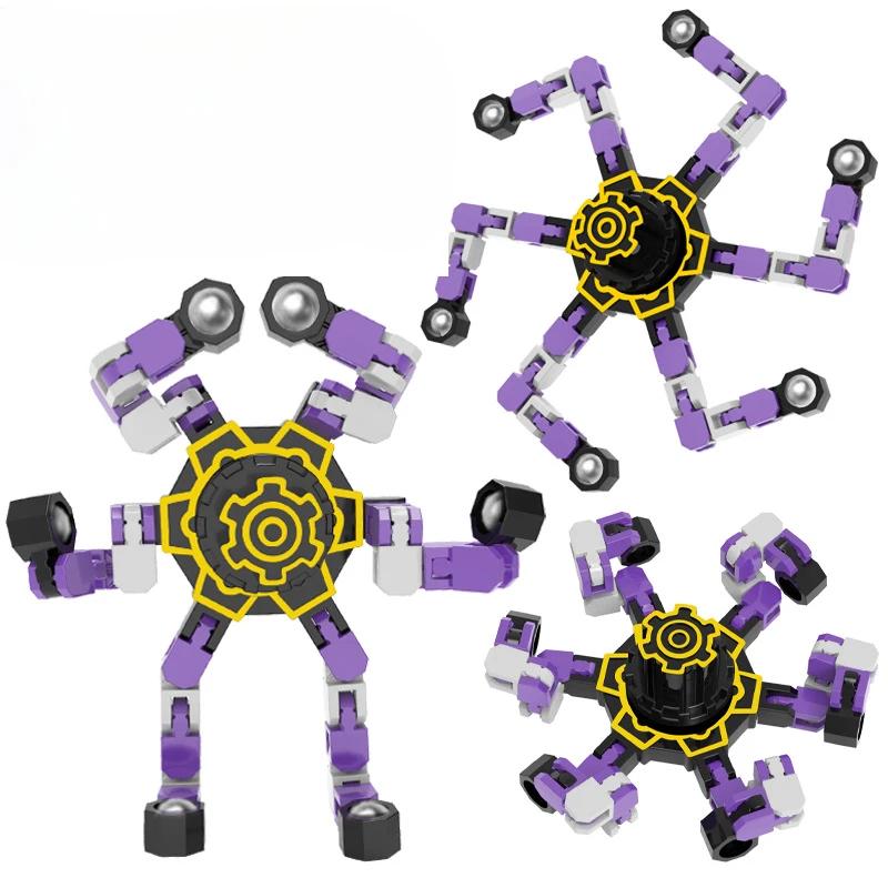 Foldable Fidget Spinner Colorful Metal Gyro Mechanical Smooth Rotatable Decompression Chain Toy Desk Toy Gifts