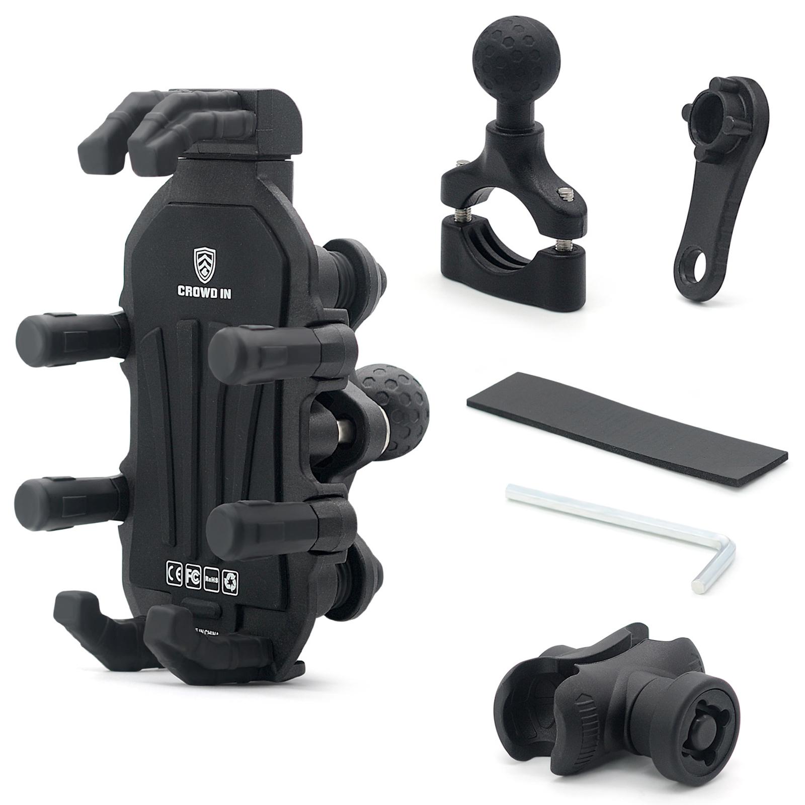 

WUPP CS-1990C1 Bicycle Handlebar Phone Holder with Anti-theft Knob Design for Motorcycle/Scooter Type A