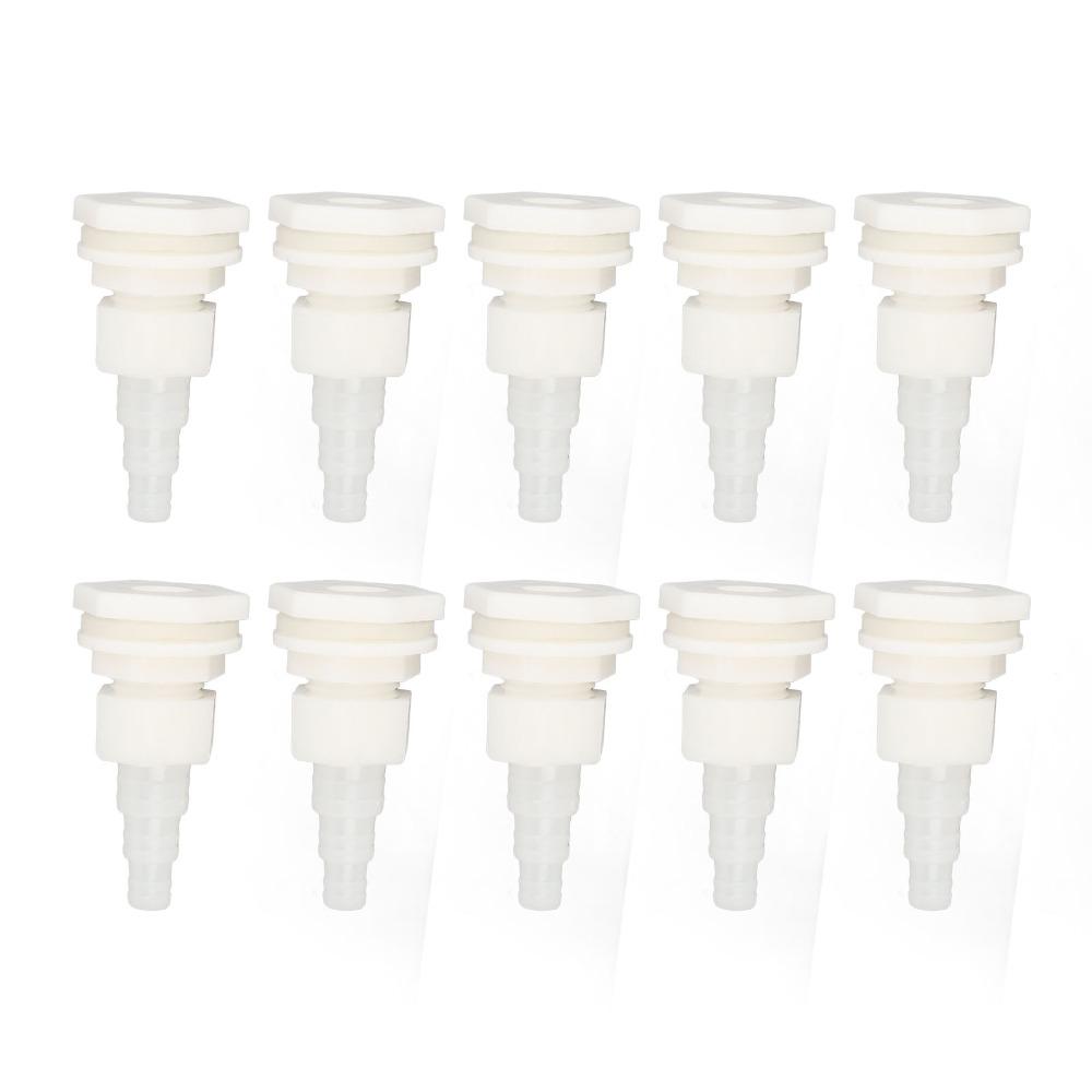 10Pcs PP Water Tank Hose Connector G1/2 Thread Water Tank Hose Fitting Chicken Water Dispenser