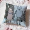 funny cartoon Robot Dreams Cushion Cover Premium Comfort Reversible Pillow Cove -Two in One Design for Any Room & Car Interior