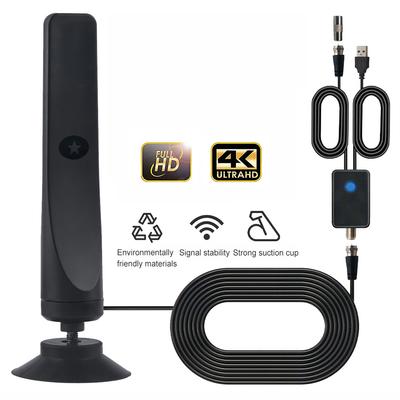 Digitale TV-Antenne mit Signalverstärker Tragbare Antenne 50 Meilen Reichweite Hoher Gewinn Antenne 25DBI Plug & Play für Smart Digital TV