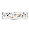 Cute Music Notes Paper Tape Portable Music-Themed Adhesive Wrapping Rolls Art Tape Rolls For Scrapbooks Handmade Items