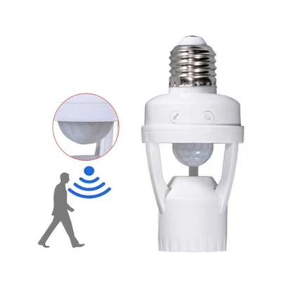 Gniazdo światła z czujnikiem ruchu PIR 85-265V Regulowany czas opóźnienia Czujnik podczerwieni E27 LED Lampki nocne Adapter podstawy Automatyczny włącznik