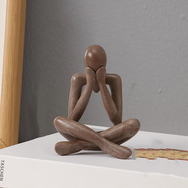 Abstract Figures Thinkers Plastic Handicrafts Cute Little Ornaments Room Decorations Artistic Living Room Ornaments