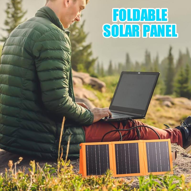Solar Panel Charger Foldable Mobile Phone Charger Solar Panel Smartphone Tablet Charging Device For Camping Hiking