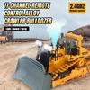Remote Control Bulldozer Toy Metal Dozer Vehicle for Boys Kids Christmas Birthday Gifts Model Construction Toy