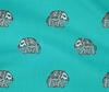 oneOone Cotton Flex Fabric Elephant Block Printed Craft Fabric BTY 40 Inch