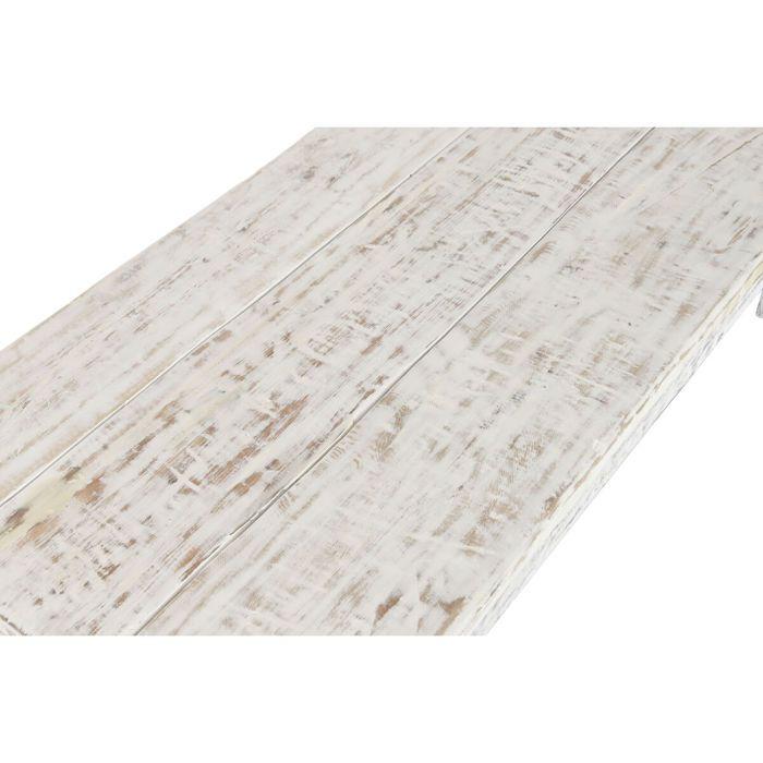 Table Basse - HOME ESPRIT - 148 x 69 x 47 cm - Blanc - Bois recyclé - Pliable