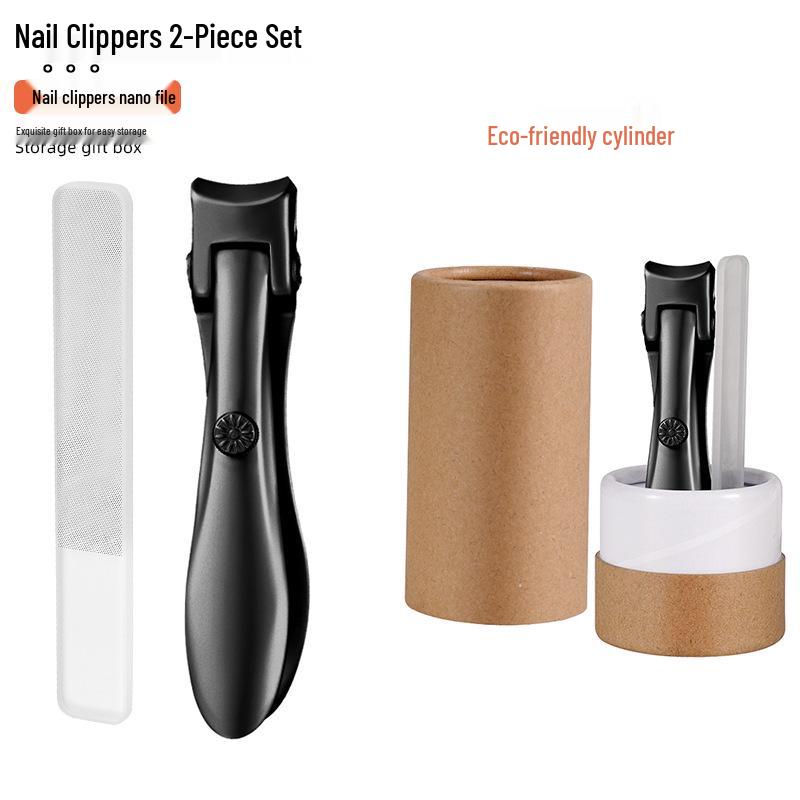 Stainless Steel Splash-Proof Large Nail Clippers with Flower Design - Portable Single Set
