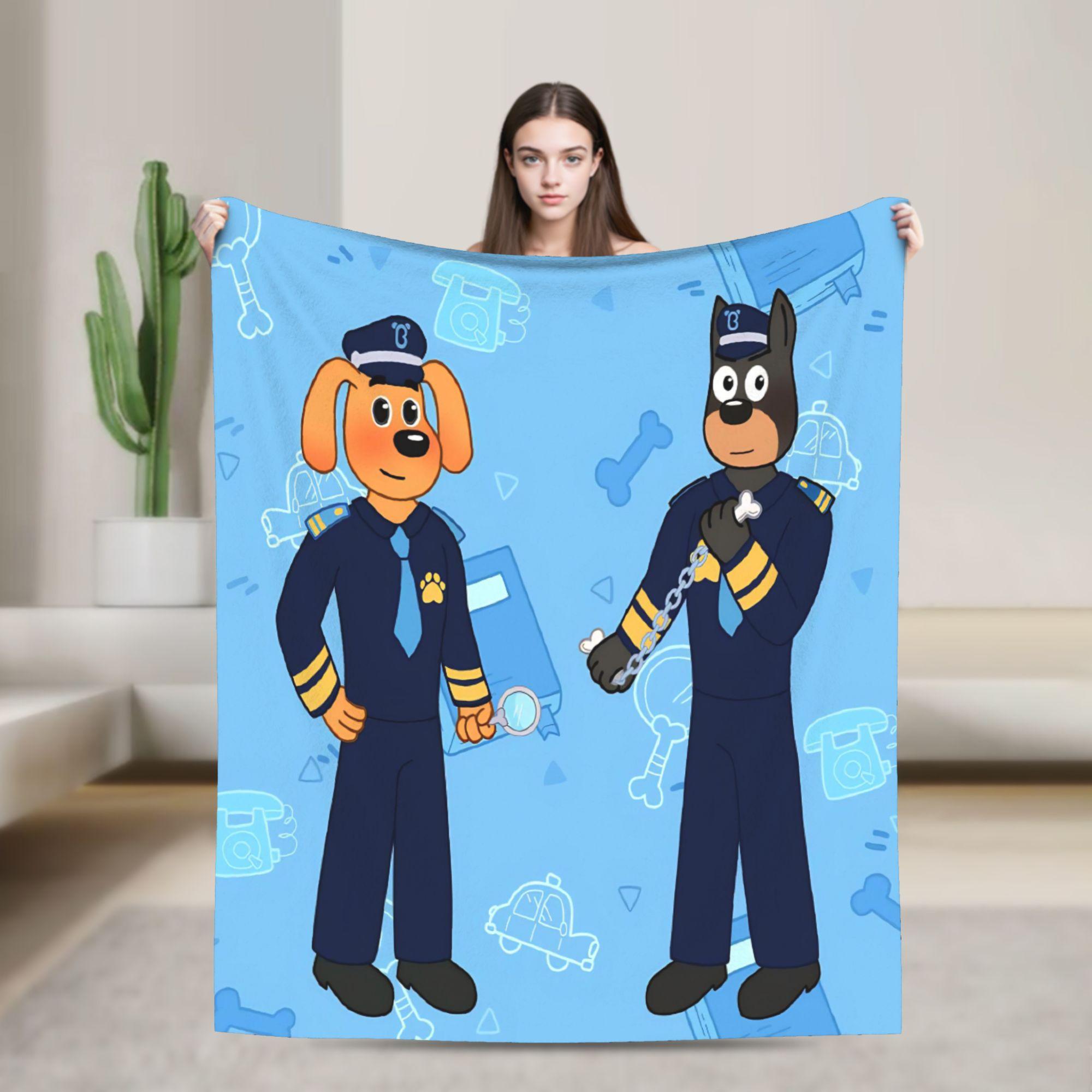 

Warm Soft BlanketGirls Boys Picnic Sheriffs Labradors Throw Blanket Flannel Bedspread For Bedroom Graphic Sofa Bed Cover 130x150cm