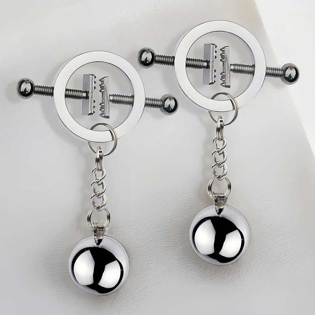 Orirya Nipple Nipple Nipple Adult Nipple Adult SM Clit and Nipple Ball Adult Nipple SM 1 Pair Screw Clips Clips, Rings, Development, Cosplay, Toys,