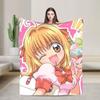 M-Mermaid Melody Pichi Pichi PitchS Blankets Flannel Spring Autumn Lightweight Throw Blanket for Home Outdoor Bedding Throws