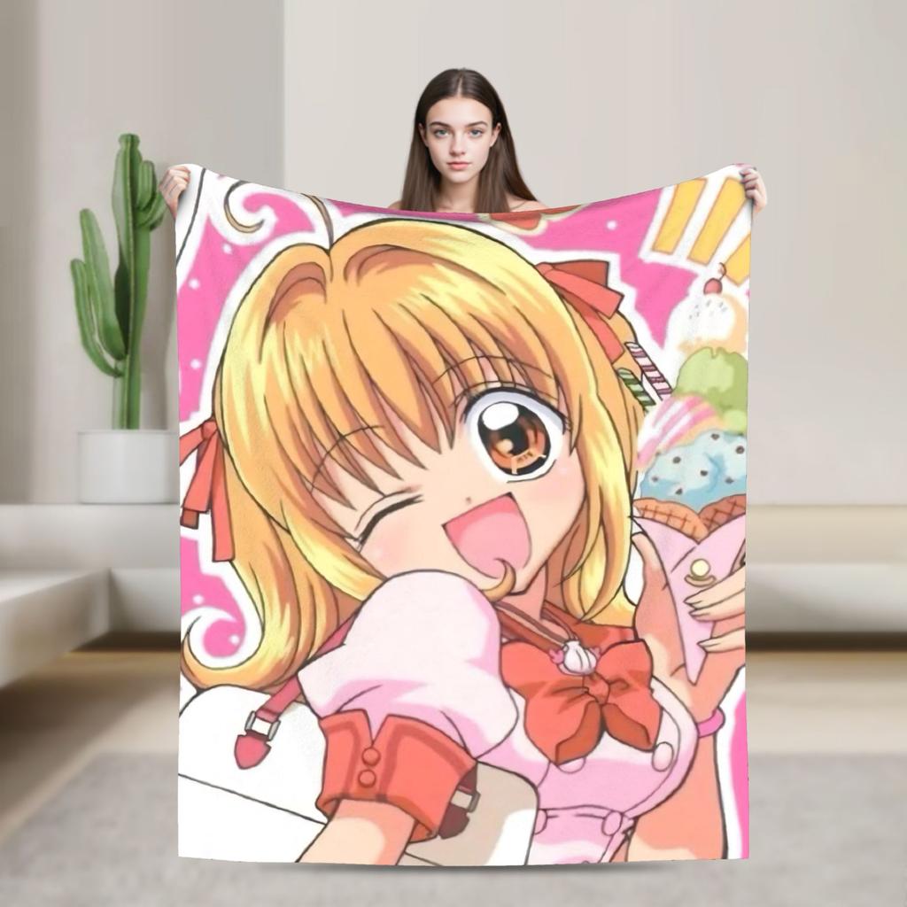 M-Mermaid Melody Pichi Pichi PitchS Blankets Flannel Spring Autumn Lightweight Throw Blanket for Home Outdoor Bedding Throws