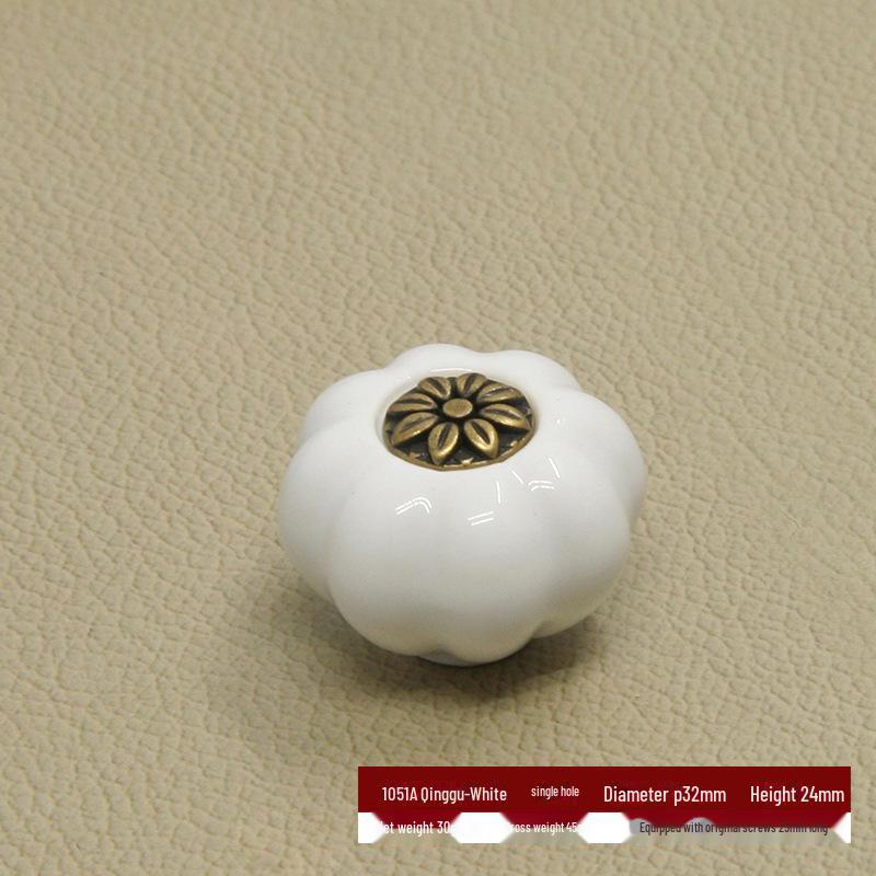 Χρωματιστές Κεραμικές Λαβές Κολοκύθας για Μοντέρνα Κινέζικα Ντουλάπια και Συρτάρια