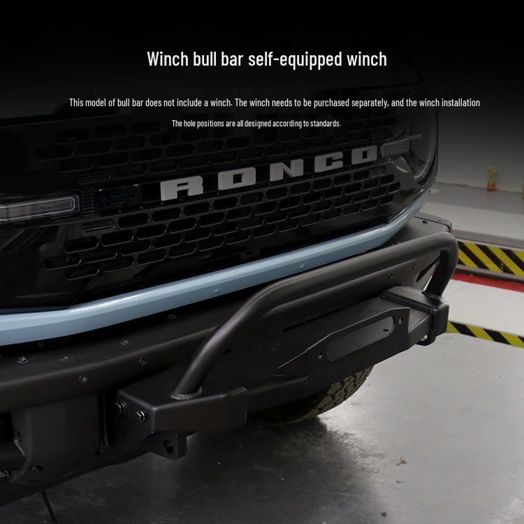 Ford Bronco Front Bumper Light Bar Spotlight Bull Bar Exterior Upgrade.