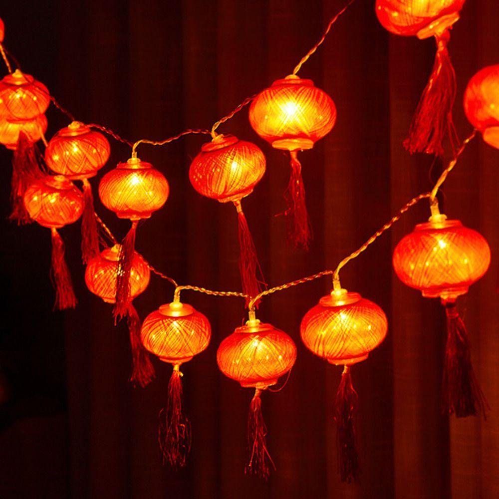 Traditional Chinese New Year Lantern LED Fairy Lights Chinese Knot String Lights  Spring Festival