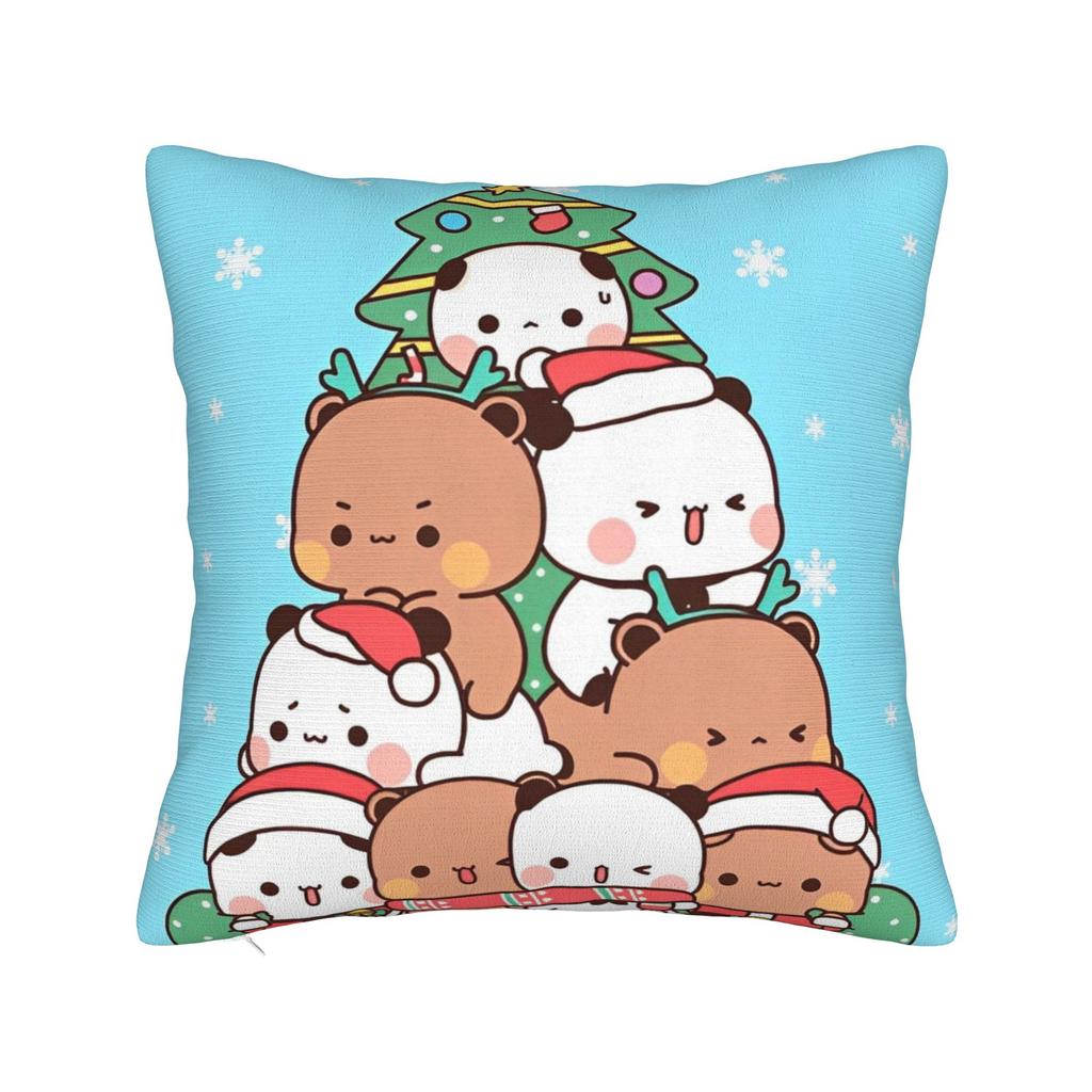 Bubu and Dudu Pillowcase Doublesided Printing Cushion Cover Decorations Merry Christmas Pillow Case Cover Seat Zippered