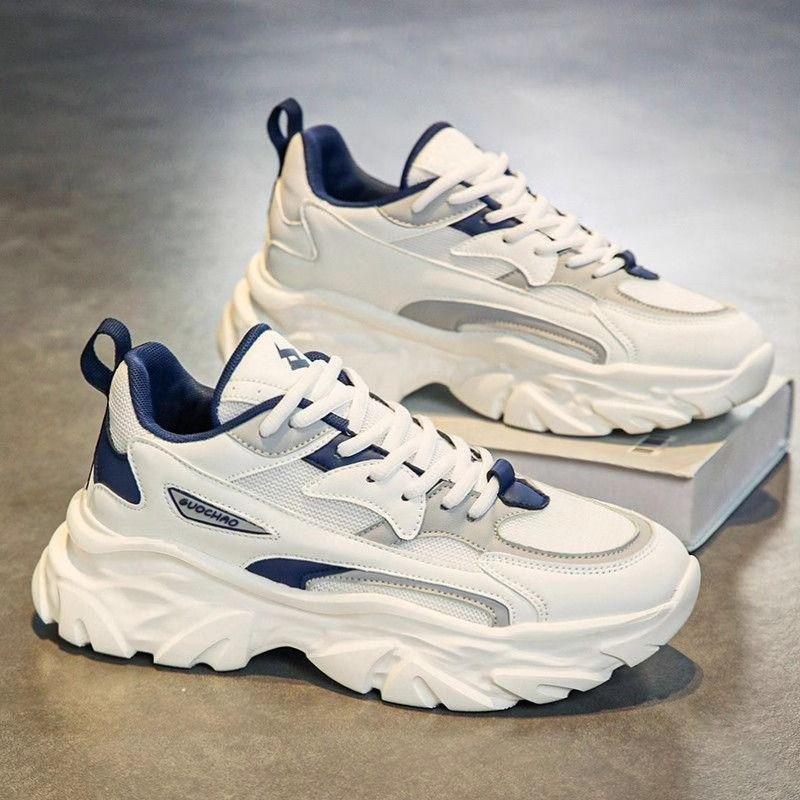 Thick Platform Breathable Running Mesh Upper Man Casual Sneaker Original Fashion Comfortable Summer Sale Sports Shoes for Men