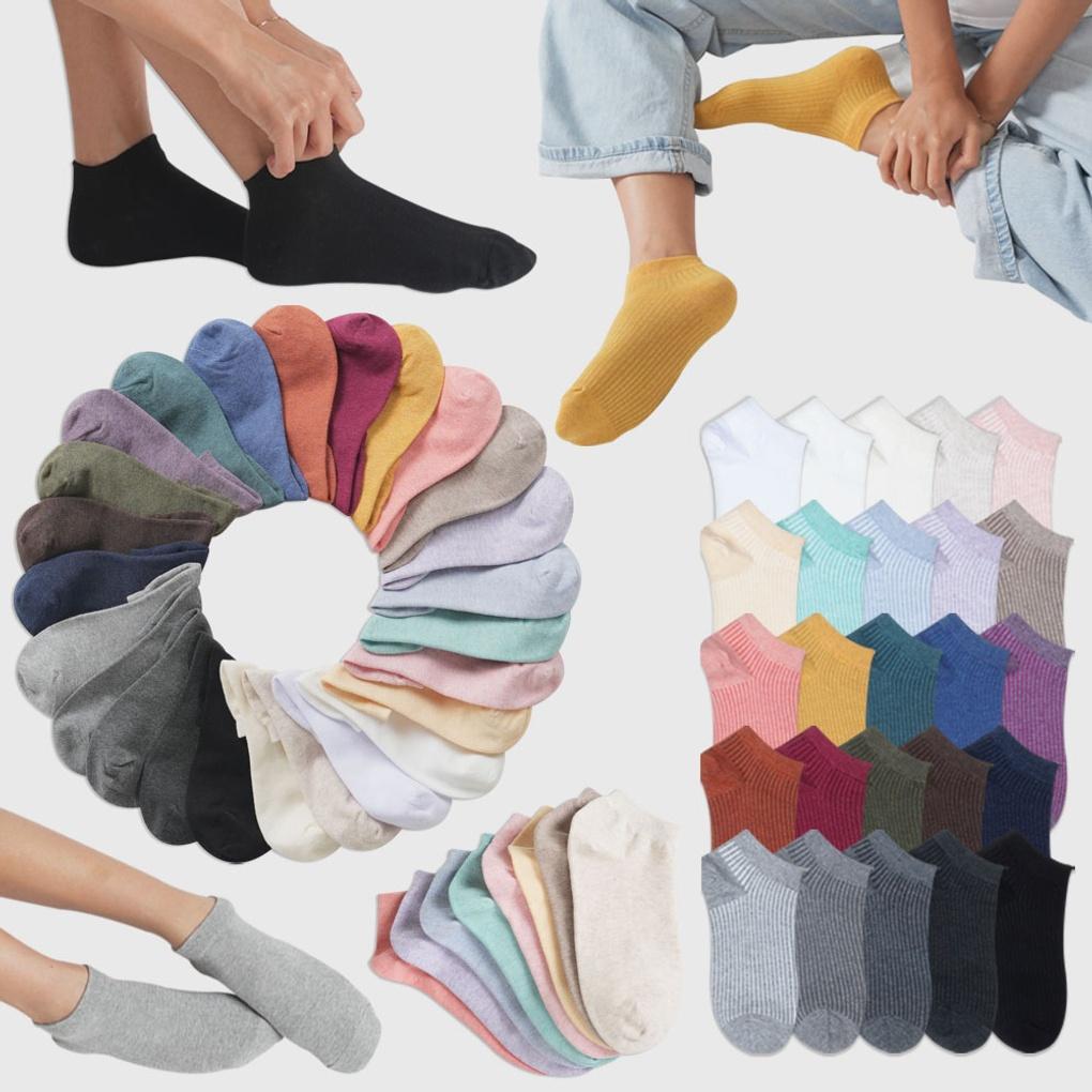 

[Daily 5 Pairs] Men s and Women s Ankle Socks Plain Gold Color Set Simple Student Junior Spring Summer Fall