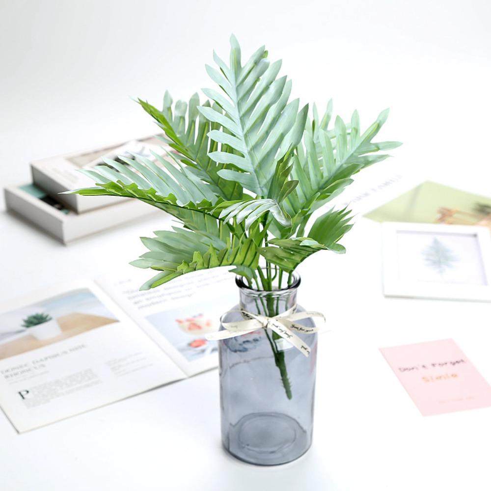 

Fern Plant Artificial Palm Leaves Branches Real Touch Green Palm Tree Hotel Restaurant Decor