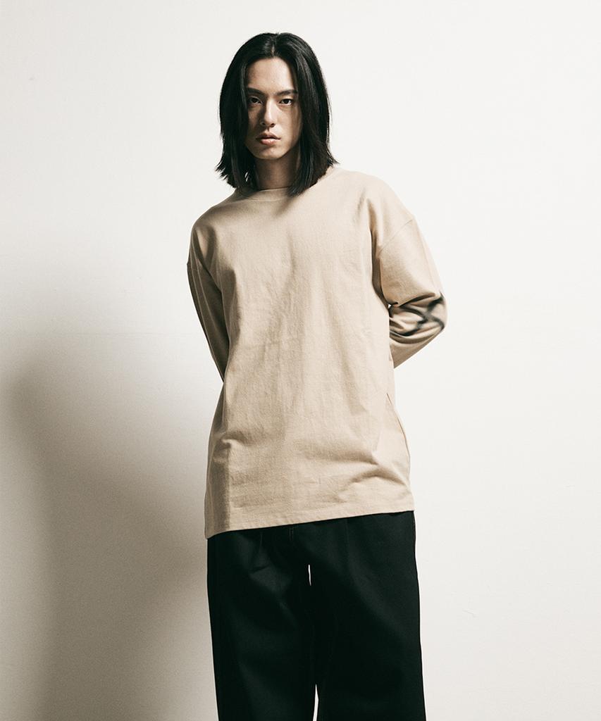 FFEFF STUDIO Cross F Long Sleeve T-Shirt (Beige)