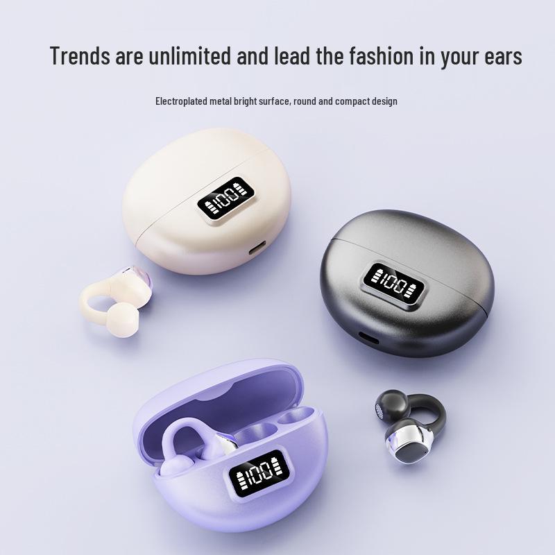 Open-Ear Wireless Sports Earphones - Mini Clip-On Design with Long Battery Life