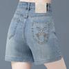 Women's High-Waisted A-Line Denim Shorts - Summer 2026 Slimming Loose Fit