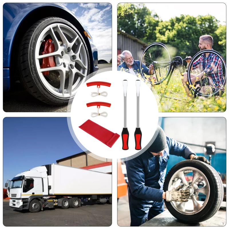 Chave de Pneu Antiderrapante Ferramenta de Reparo de Pneu 14,5 polegadas Chaves Alavanca com Cabo para Ferramenta de Manutenção de Pneu de Bicicleta de Motocicleta