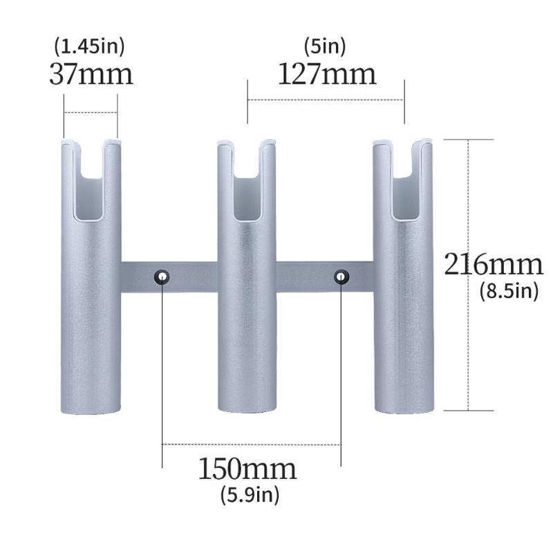 Light Weight Aluminum Fishing Rod Holder 3/4 Tube Durability Corrosions Resistant for Outdoor Fishing Accessories