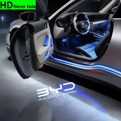 2pcs LED Car Door Welcome Lights Exit Warning Lights Night Lamps For BYD ATTO3 QIN SONG S6 7 E6 TANG YUAN