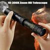 10-300x40 Zoom Telescope HD 4K Portable Strong Binoculars Long Range Professional Monocular BAK4-Prisms For Hunting Camping