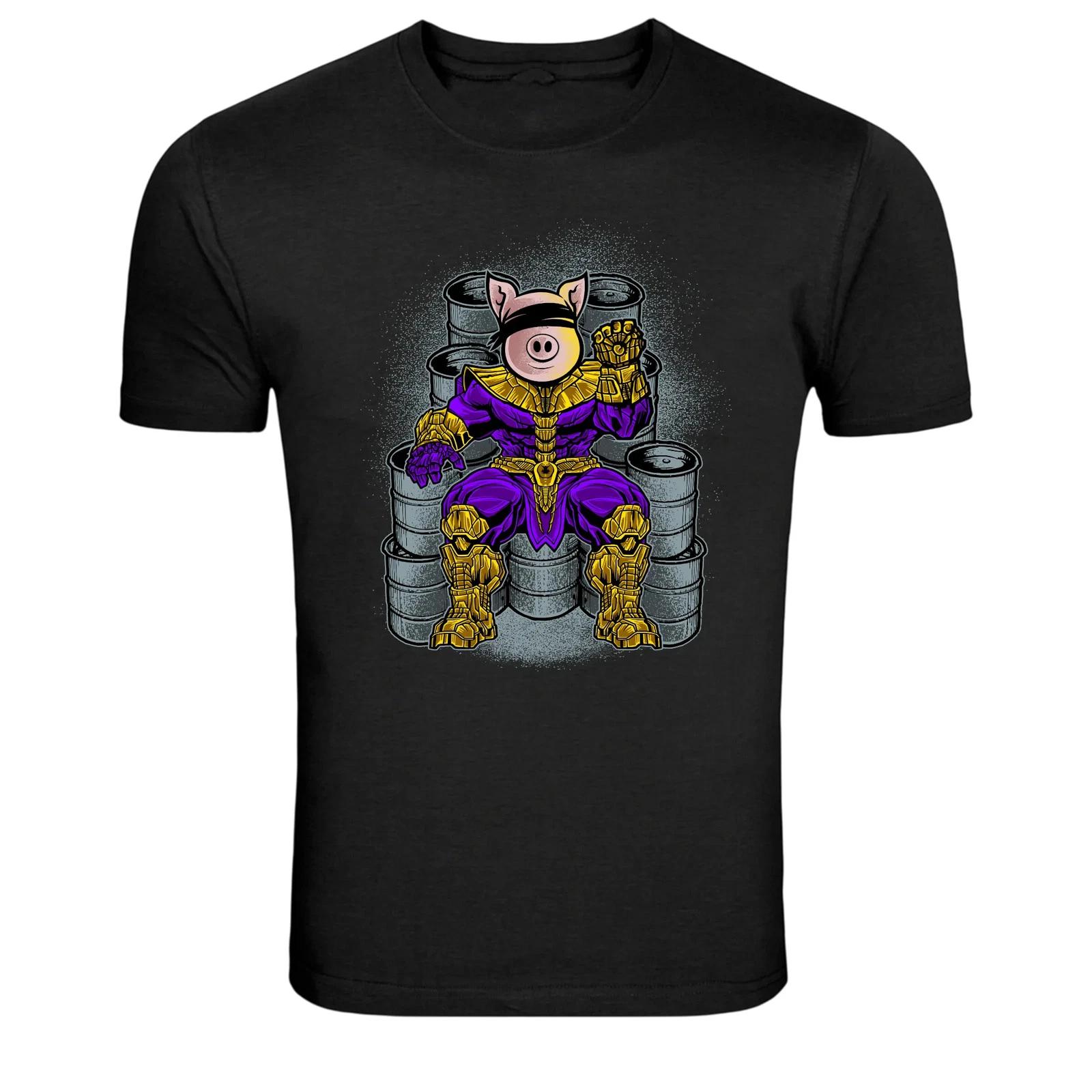 Infinity Gauntlet Pig Parody Graphic T-Shirt L