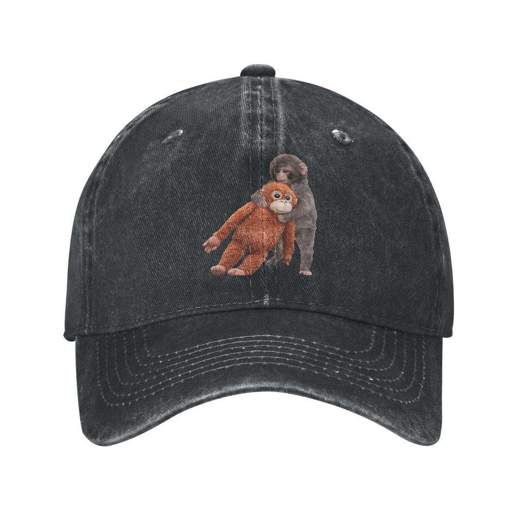Punch Baby Monkey Casual Baseball Cap For Couple Women Summer Outdoor Sports Trucker Hat DIY Print Sunscreen Baseball Caps