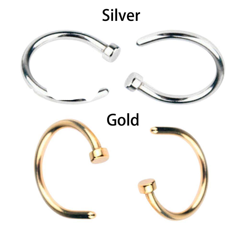 8mm Unisex Charming Hoop Fake Nose Ring Non Piercing Nostril Hoop Body Jewelry 8mm Unisex Charming Hoop Fake Nose Ring Non Piercing Nostril Hoop Body Jewelry