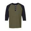 Men's Raglan Sleeve Three-quarter Sleeve Top