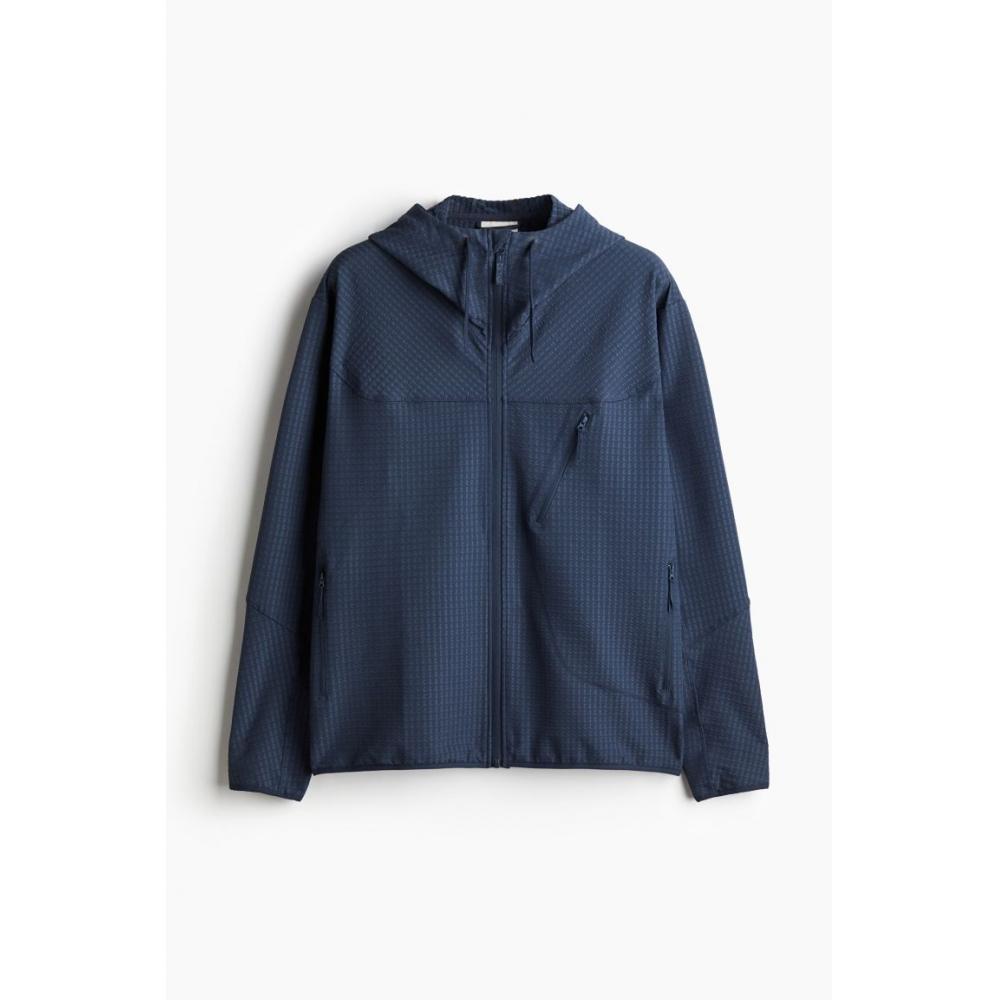 H M Mid Layer Jacket Regular Fit dryMove Navy Blue