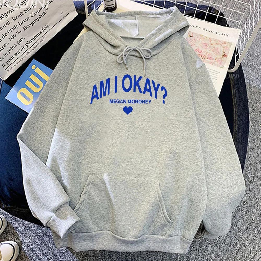 Megan Moroney Am I Okay Hoodies Long Sleeve Casual Men Hooded Sweatshirts Album Graphic Pullovers Streetwear Hoodie