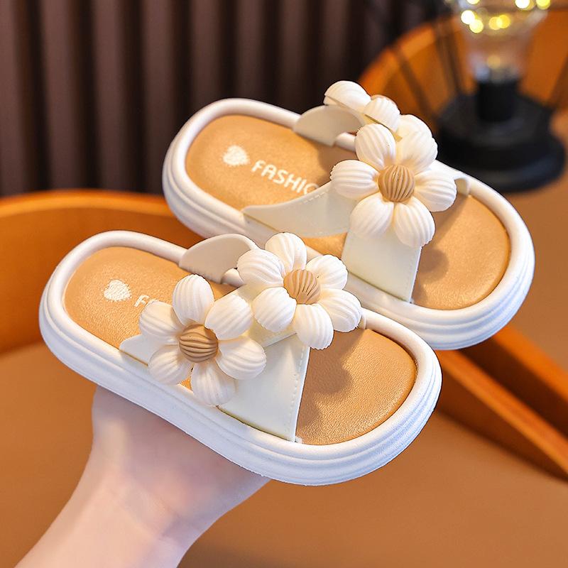 

New Summer Girls Sandals Non-Slip Soft Sole Parent-Child Fashion Princess Beach Sandals for Big Kids 40/41Code（Suitable39/40 белый
