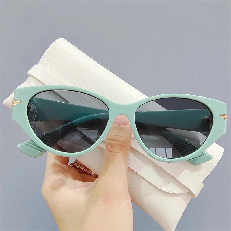 Oversized Rivet Leopard Cat Eye Women Sunglasses Design Vintage Decor Acrylic Cateye Shades Eyewear White Men Sun Glasses Female
