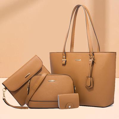 2026 New Large Capacity Tote Bag Set For Women's Handbag Vintage Fashion Composite Bag 4 Piece Set Shoulder Crossbody Bags