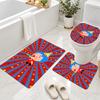 3Pcs Flannel Toilet Mat Set El Payaso Plim Plim Bathroom Rug Non Slip Bath Carpet Home Decor