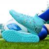 Fashion Men's Soccer Shoes FG/TF Non-Slip Turf Soccer Cleats Printed Design Training Shoe Ultralight Sneakers High Top Football Boots 48