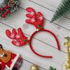 Red Christmas Headband Glitter Reindeer Antlers Design Hair Band | Deer Horn Hairband for Party Birthday | Xmas Gift for Children Girls