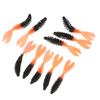 10Pcs Fishing Soft Lures Double Tails Design Soft Vivid Lifelike Appearance Spiral Stripe Fishing