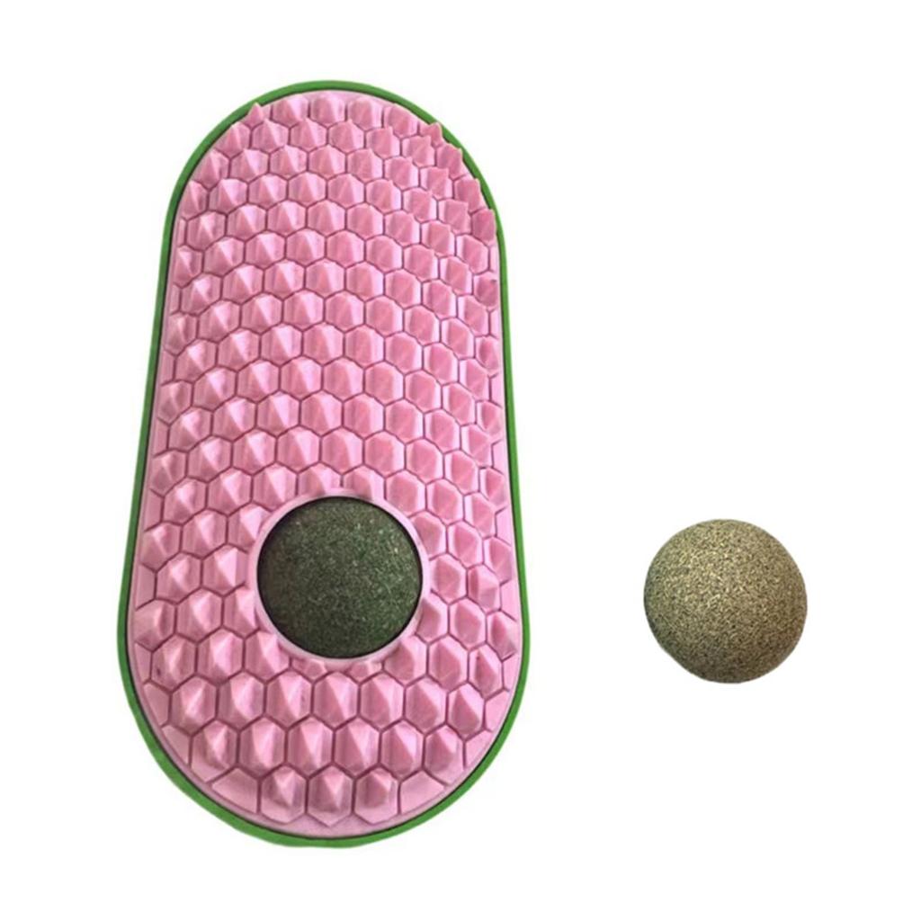 Catnip Self-Grooming Brush for Cats with Built-In Catnip Ball and Textured Surface for Scratching and Massaging