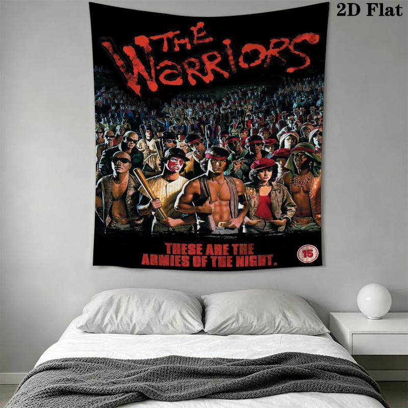 the warriors Wall Tapestry Aesthetic Wall Hanging Printed Fabric Blanket Decorative Tapestries for Bedroom Living Room Home Decor